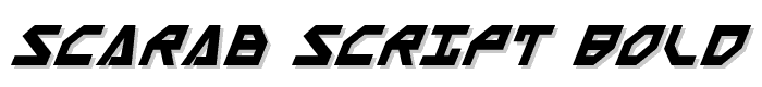 Scarab Script Bold Italic font